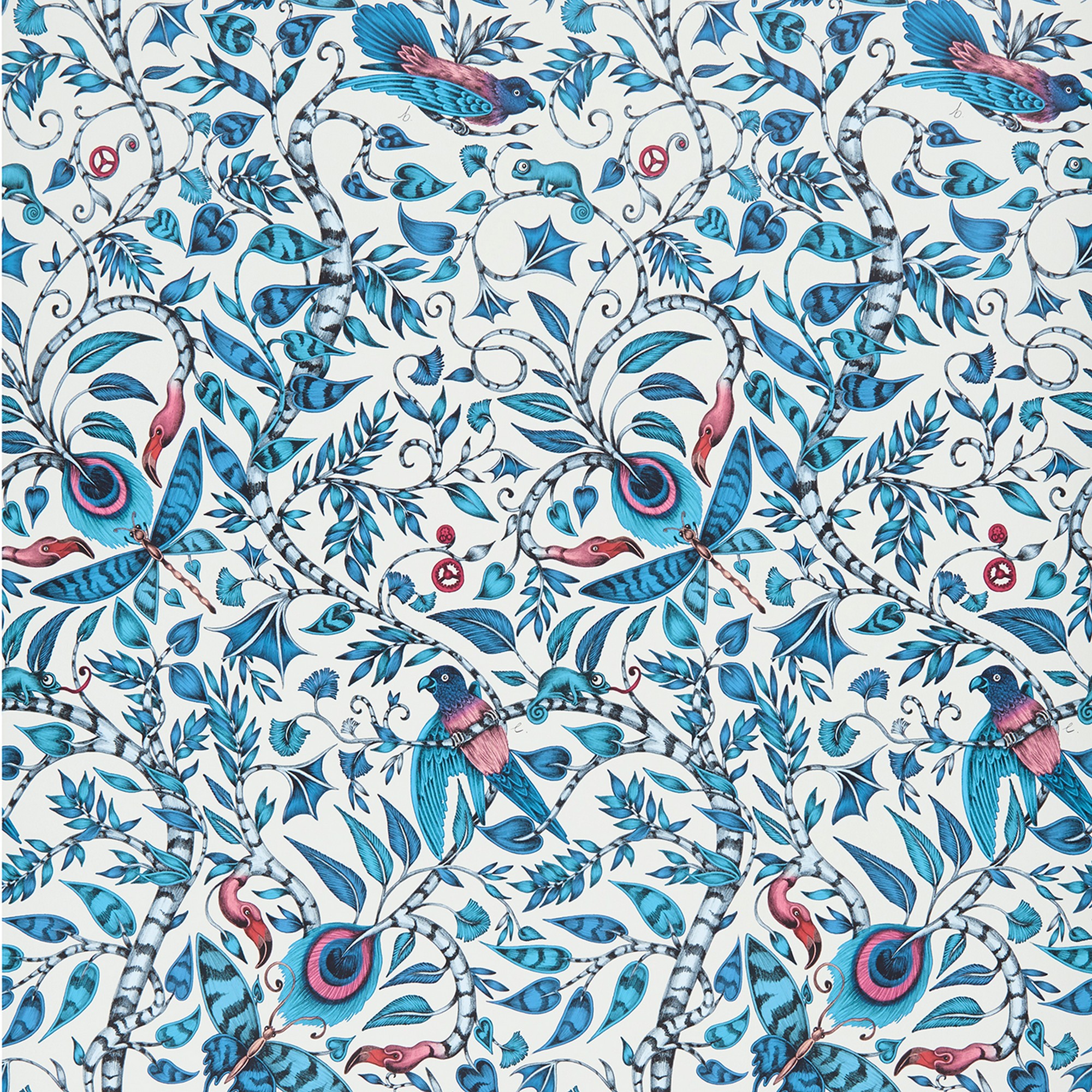 Rousseau Wallpaper W0104 01 By Emma J Shipley In Blue